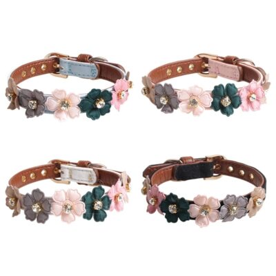 4pcs Flowers Dog Collar