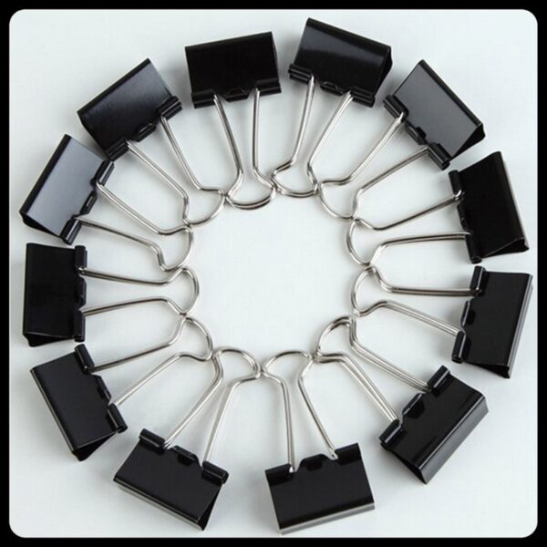 36pcs Black Metal Clips Notes Letter Paper Clip - Image 2
