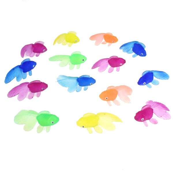 10pcs Colorful Kids Soft Rubber Goldfish - Image 3