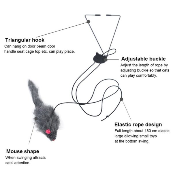 Cat Toy Hanging Dummy Mouse - Image 5