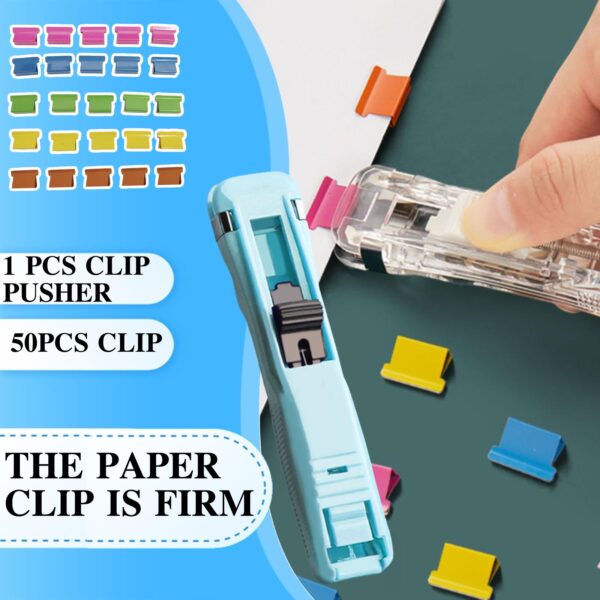 Clip Pusher Paper Clam Clip Device office & School Supplies - Image 2