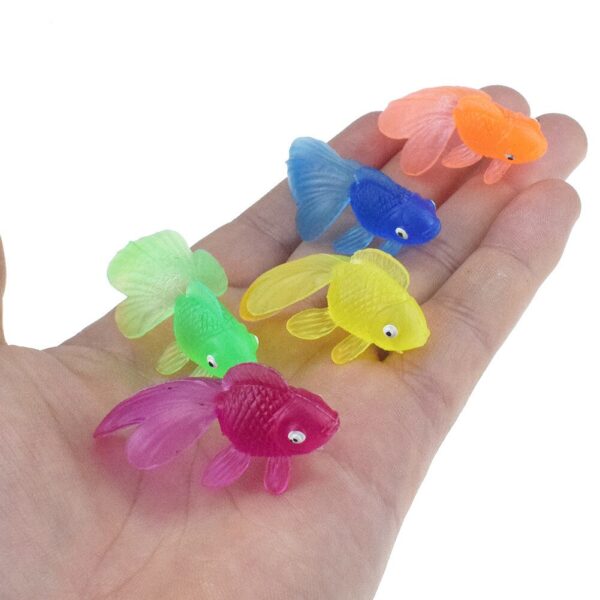 10pcs Colorful Kids Soft Rubber Goldfish - Image 2