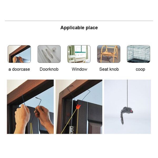 Cat Toy Hanging Dummy Mouse - Image 4